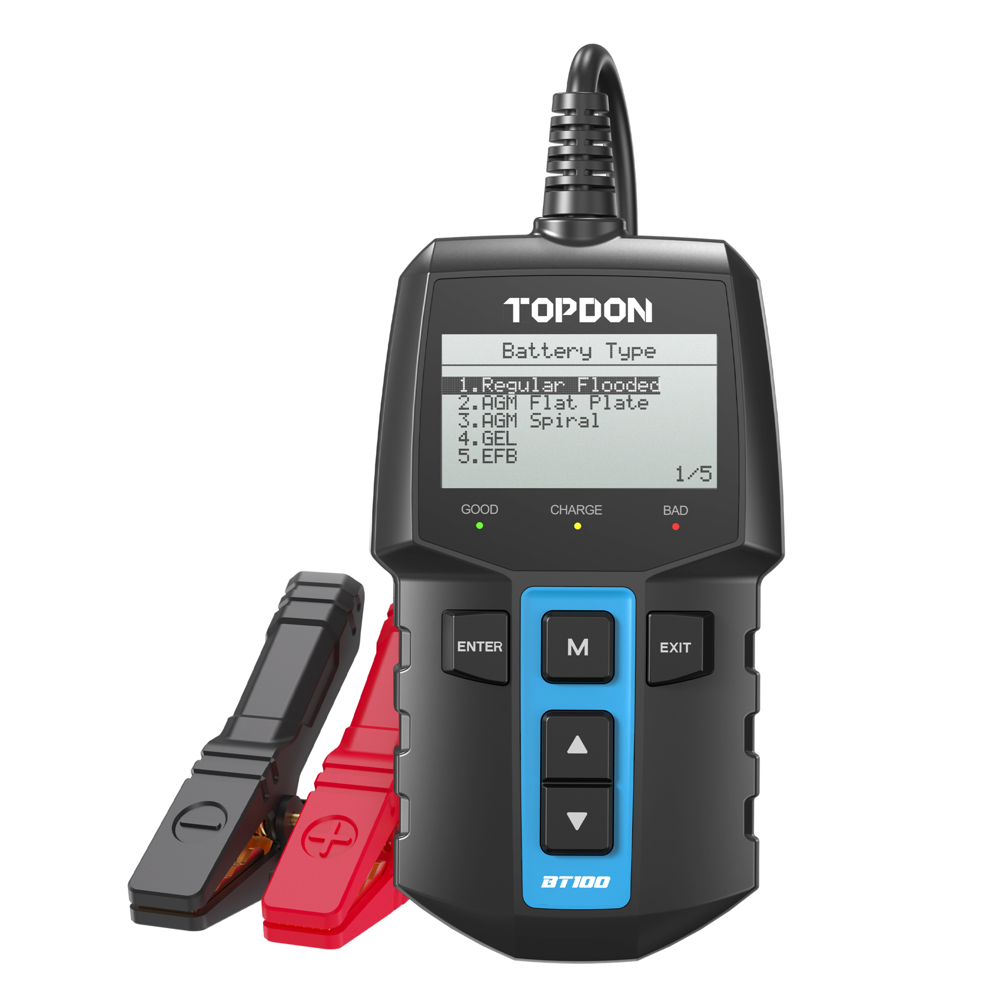 TOPDON Battery Analyzer and Charging System Tester - 12V, Model# BT100